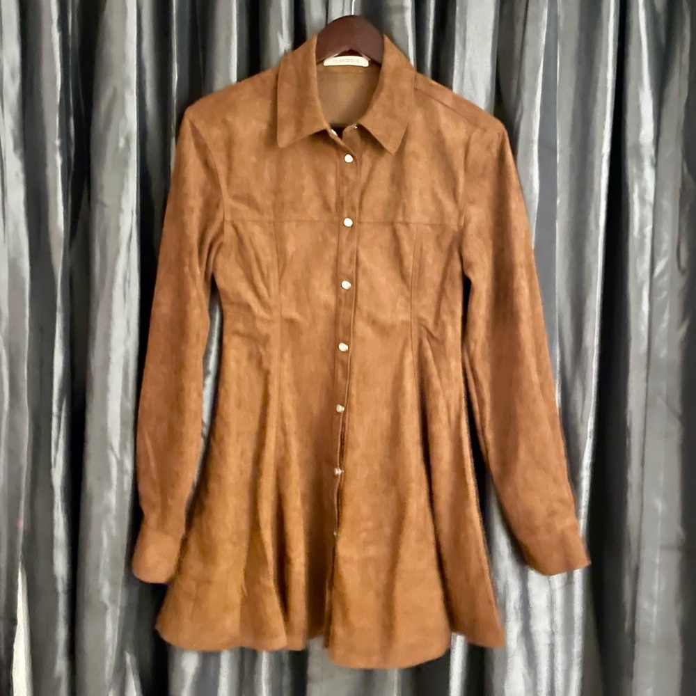 Olivaceous Brown Long Sleeve Dress